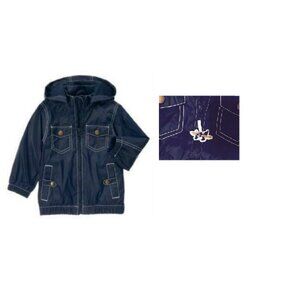 NWT Gymboree East Coast Harbor Lined Navy Jacket with Hood